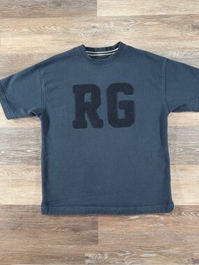 Rodd & Gunn Men’s XS RG Chenille Logo T-Shirt Blue Gray Vintage Wash
